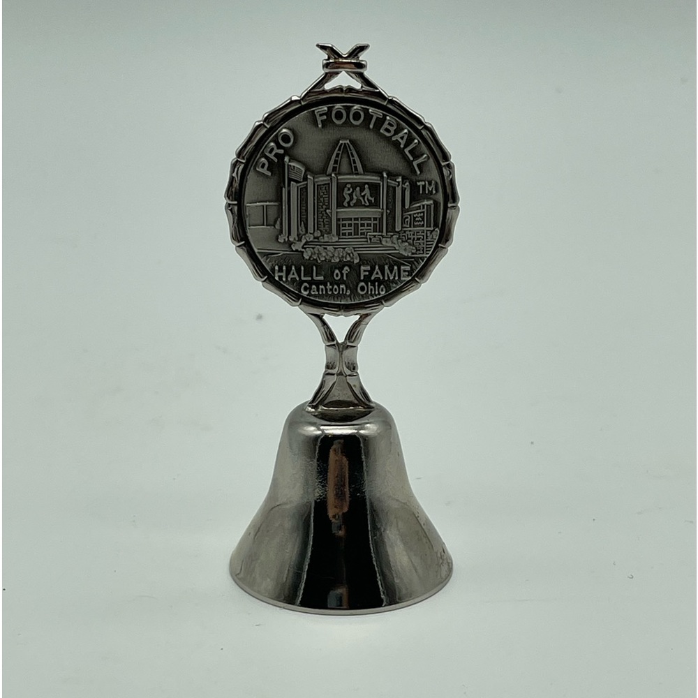 Pro Football Hall Of Fame Canton, ohio Collector Silver Color Metal Bell Souveni